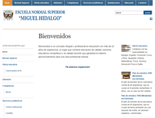 Tablet Screenshot of normalsuperiormiguelhidalgo.edu.mx